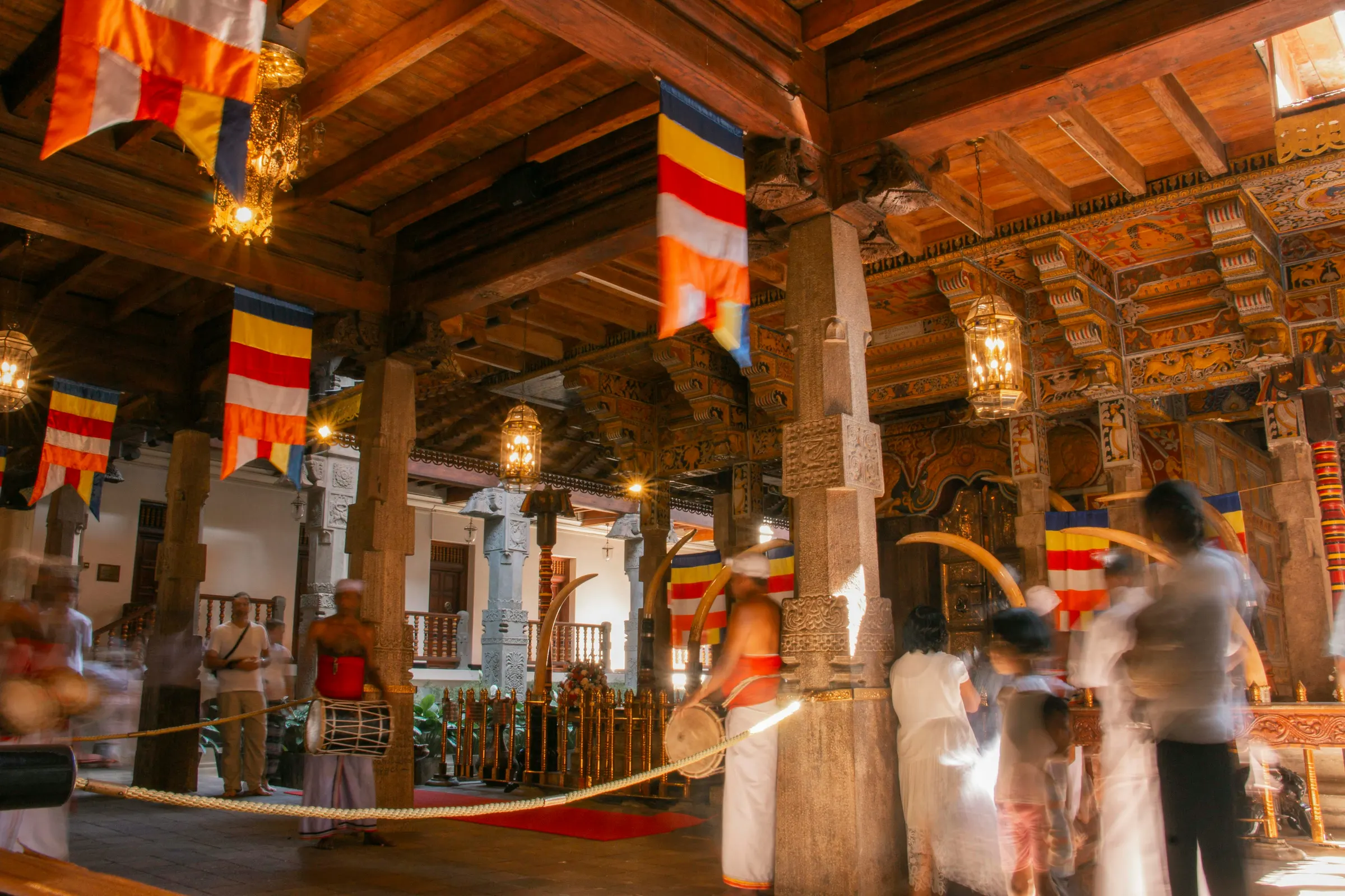 Thevava ceremony drums at the Temple of the Sacred Tooth Relic